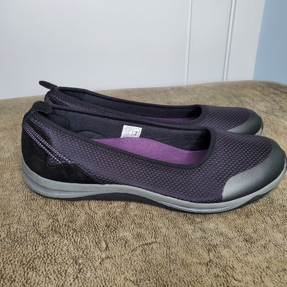 Lands’ End Black Slip On Comfort Shoes women's size 8.5 Skeemer New - Picture 4 of 11